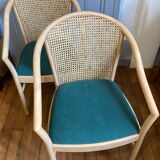 Wooden and cane chair