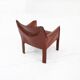 Fauteuil Cassina Cab 414 de Mario Bellini en cuir bordeaux Ital