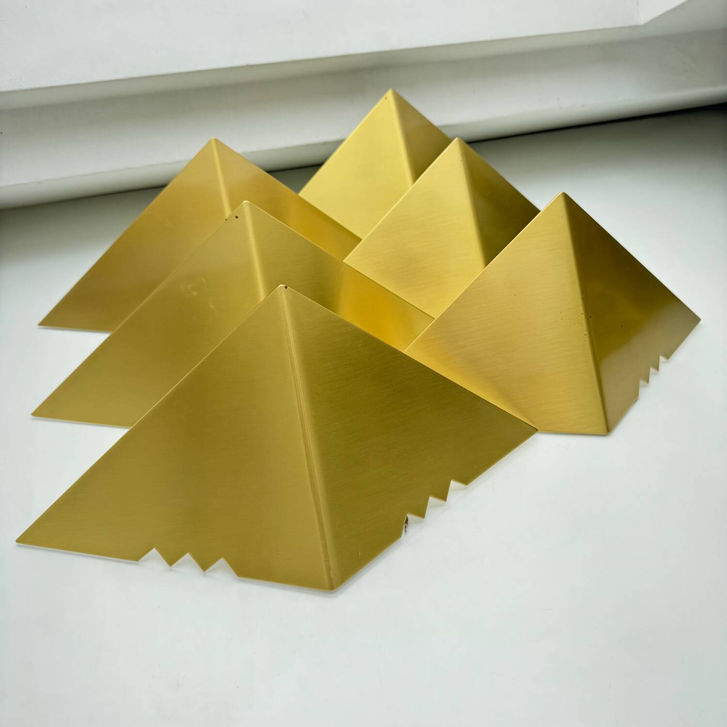 Set of 6 J.T. Kalmar Brass Wall Lamps