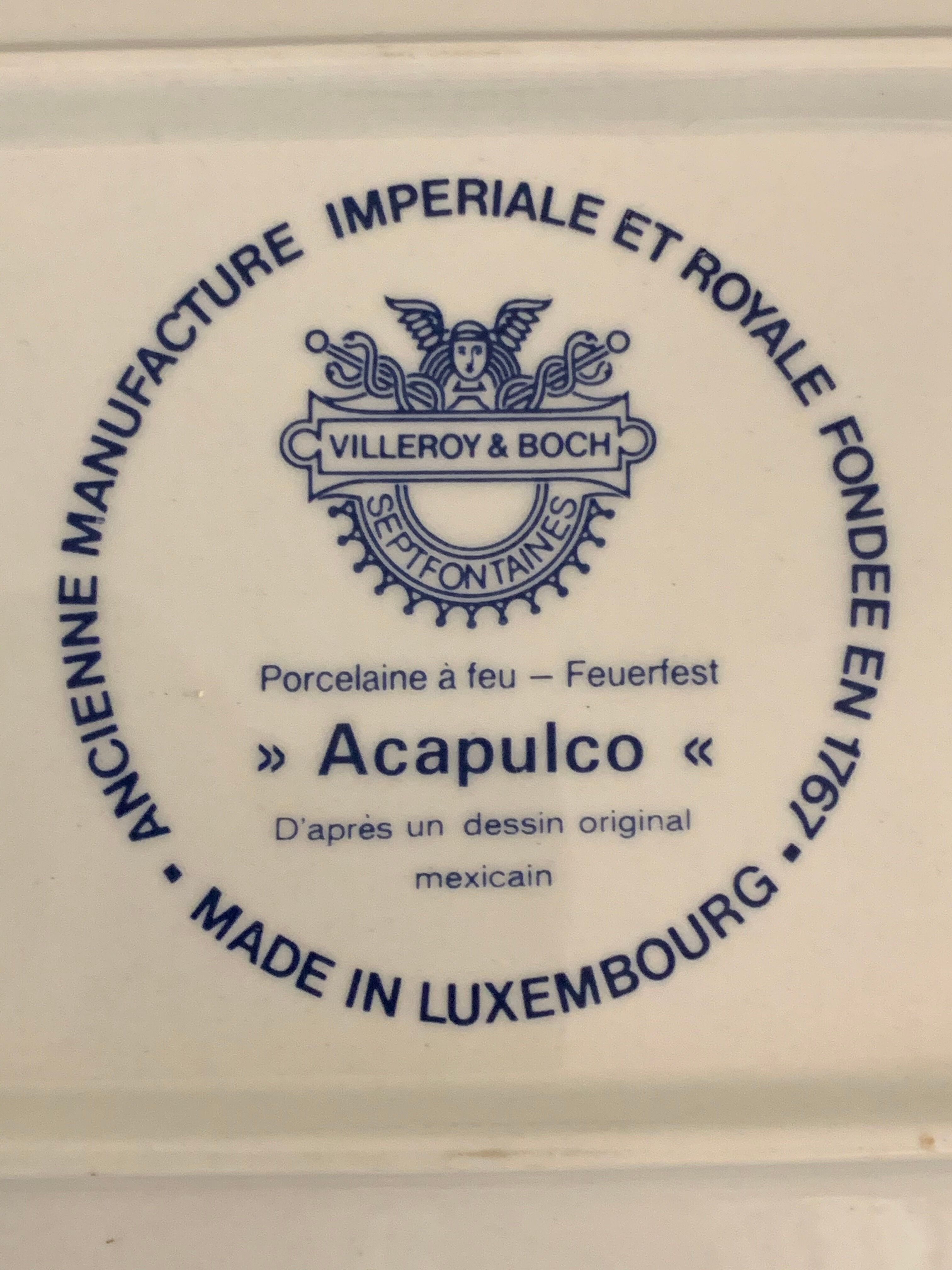 Oval flat Villeroy and Boch Acapulco 1970