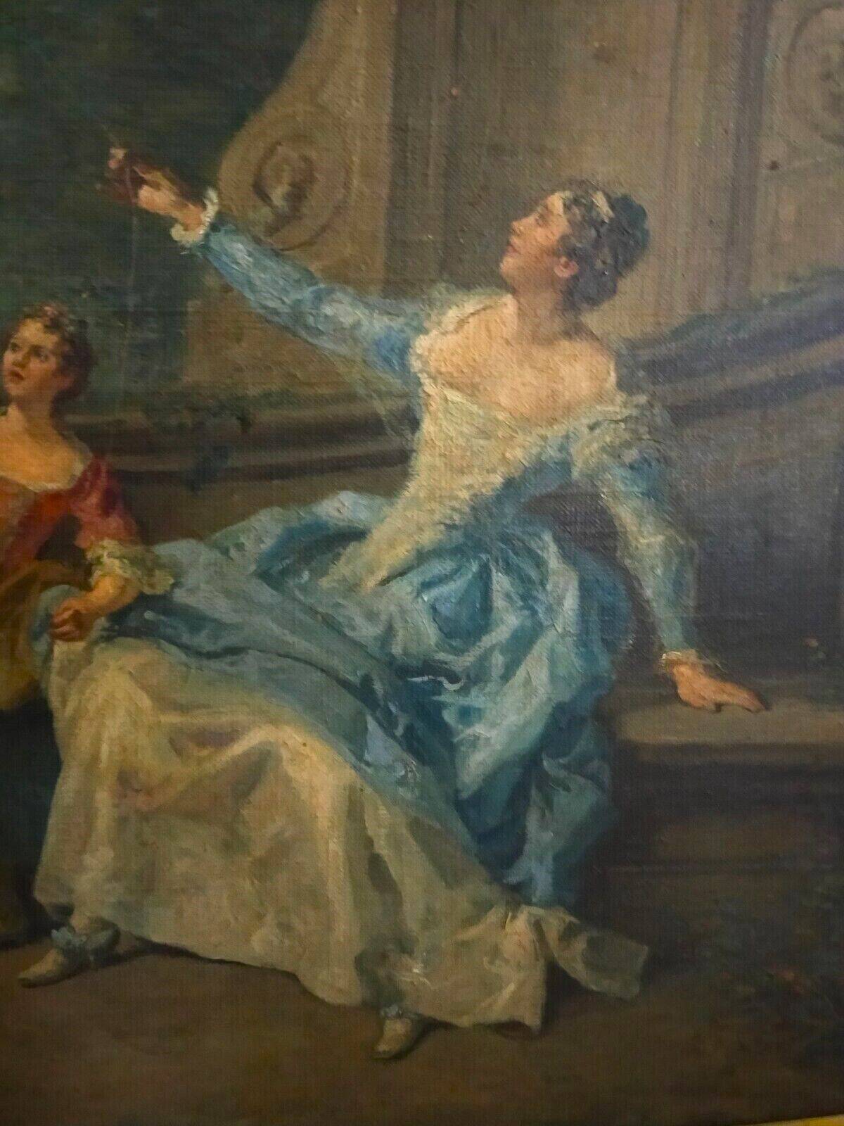 Peinture à l'Huile Sur Toile Scène Pastorale, Par Nicolas Lancret