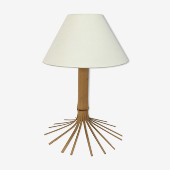 Vintage lamp with bamboo foot