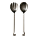 Set of 2 aesthetically designed spiral/twirling salad servers – 18-10 Stainless Steel