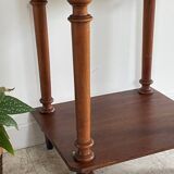 Antique bedside table in wood and marble