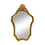 Louis XV-style golden mirror - 42x26cm