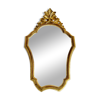 Miroir doré de style Louis XV - 42x26cm