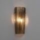 Pair of Murano Glass Wall Sconces Smoke Glass and Brass, Italy