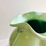 Vintage turquoise flower shaped vase.