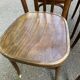 4 dark oak satin bentwood bistro chairs