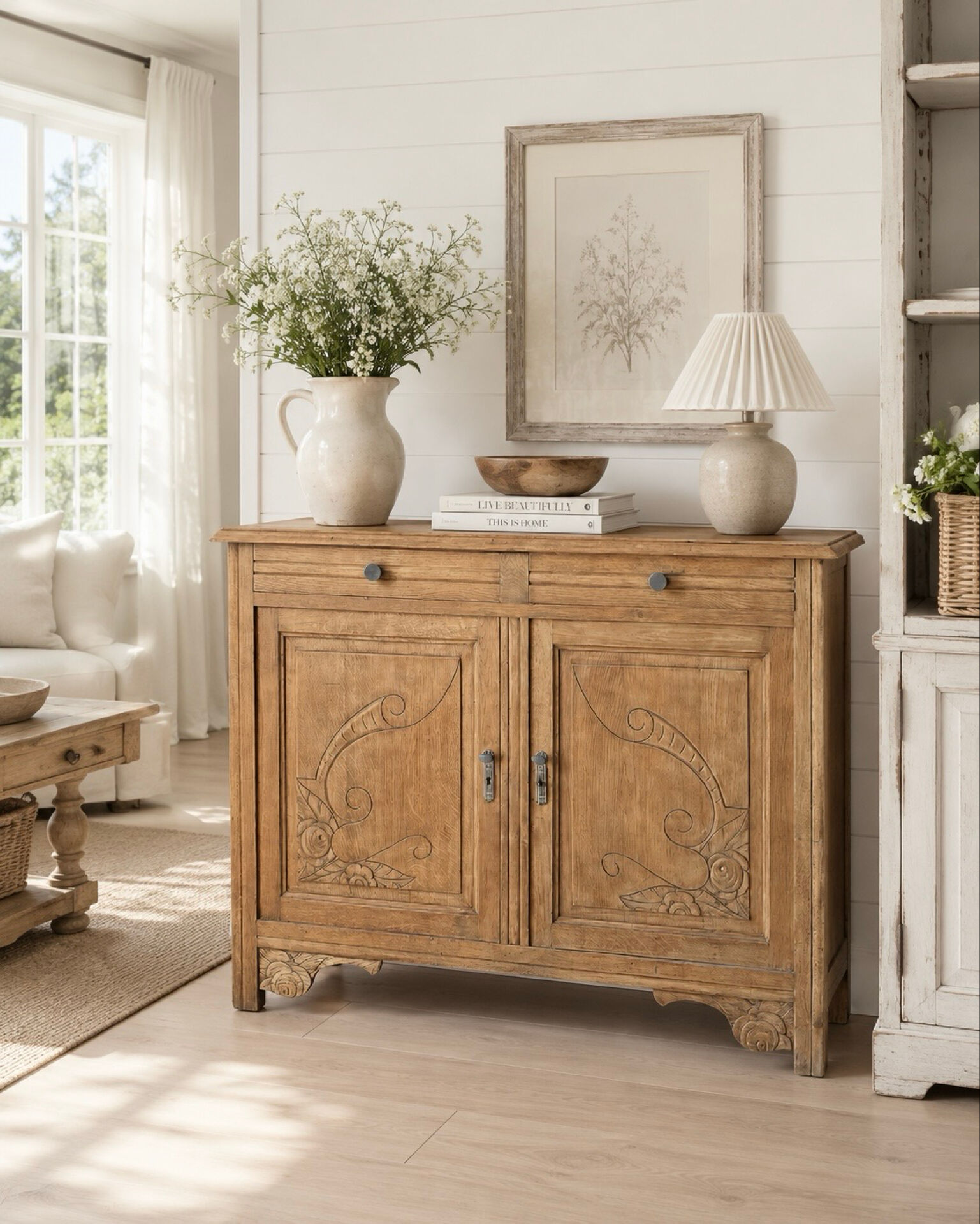 Art Deco oak Parisian sideboard