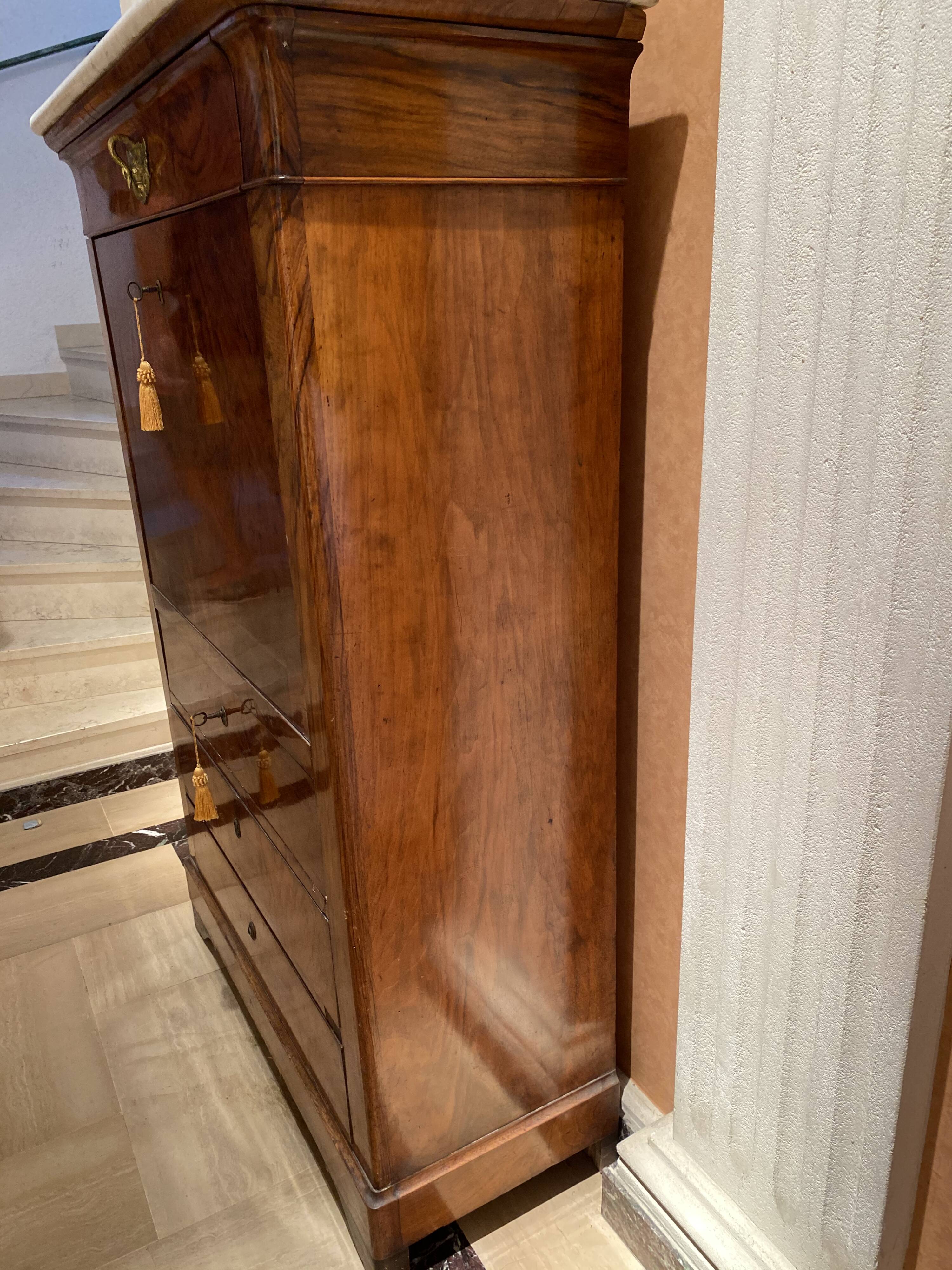 Secretary in mahogany Louis Philippe