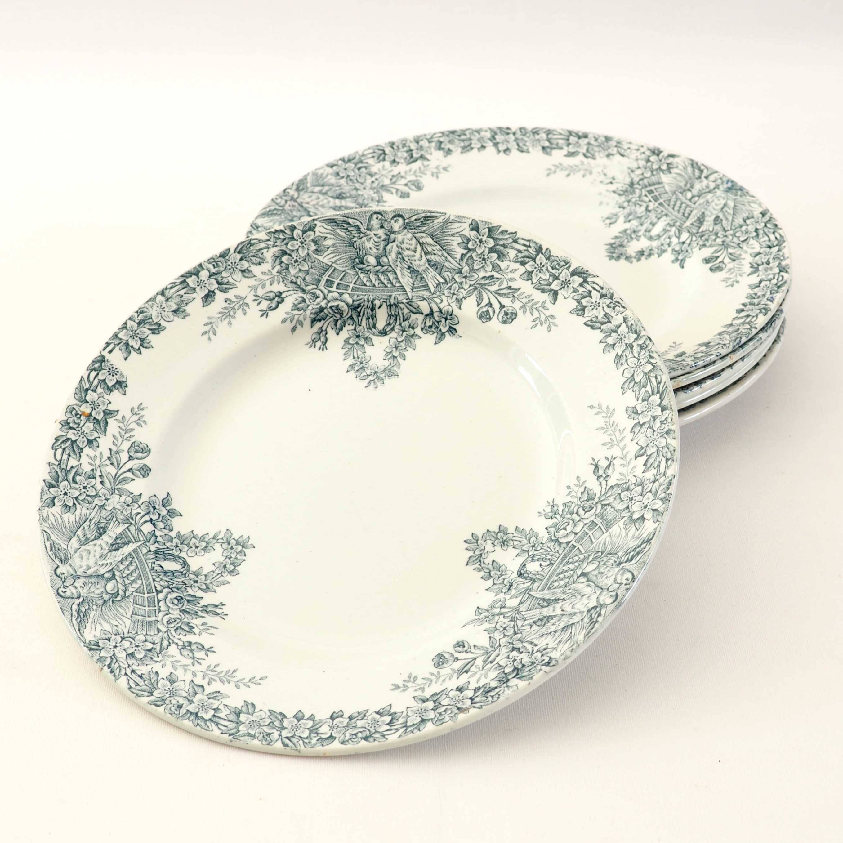 Série de 6 assiettes  terre de fer