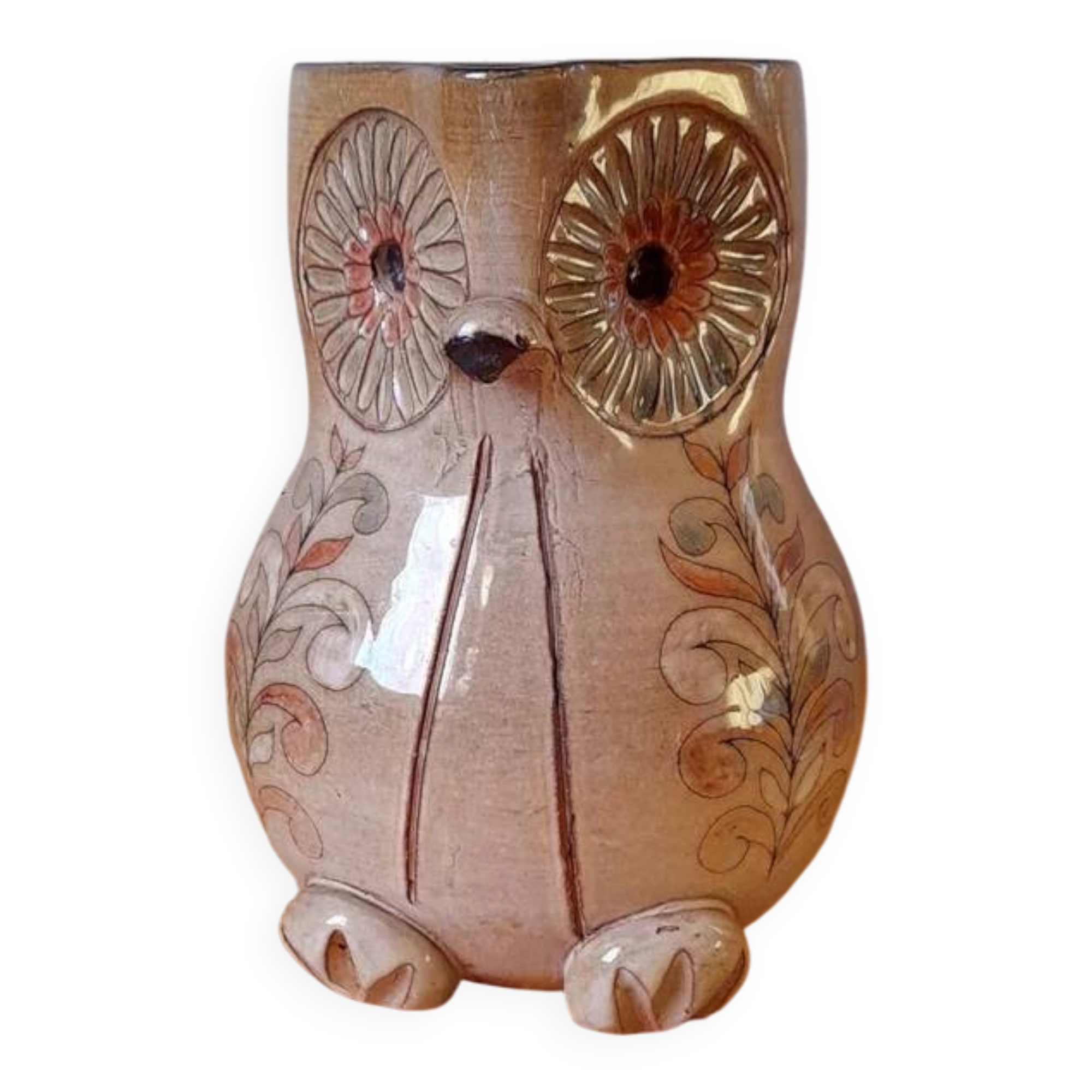 Zoomorphic Pitcher Owl, Michel Bailly, 1960.