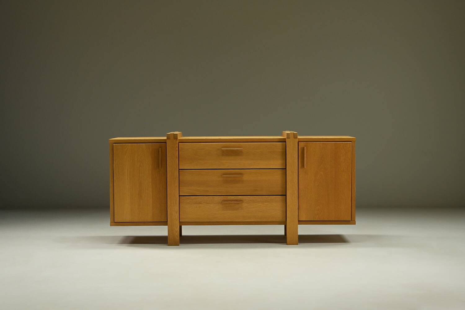 Brustalist oak sideboard, Belgium.