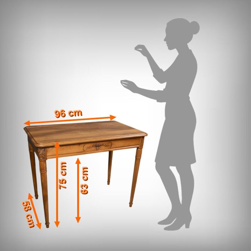 Table bureau en noyer, maison Henry Geneste – 1ère partie XXe