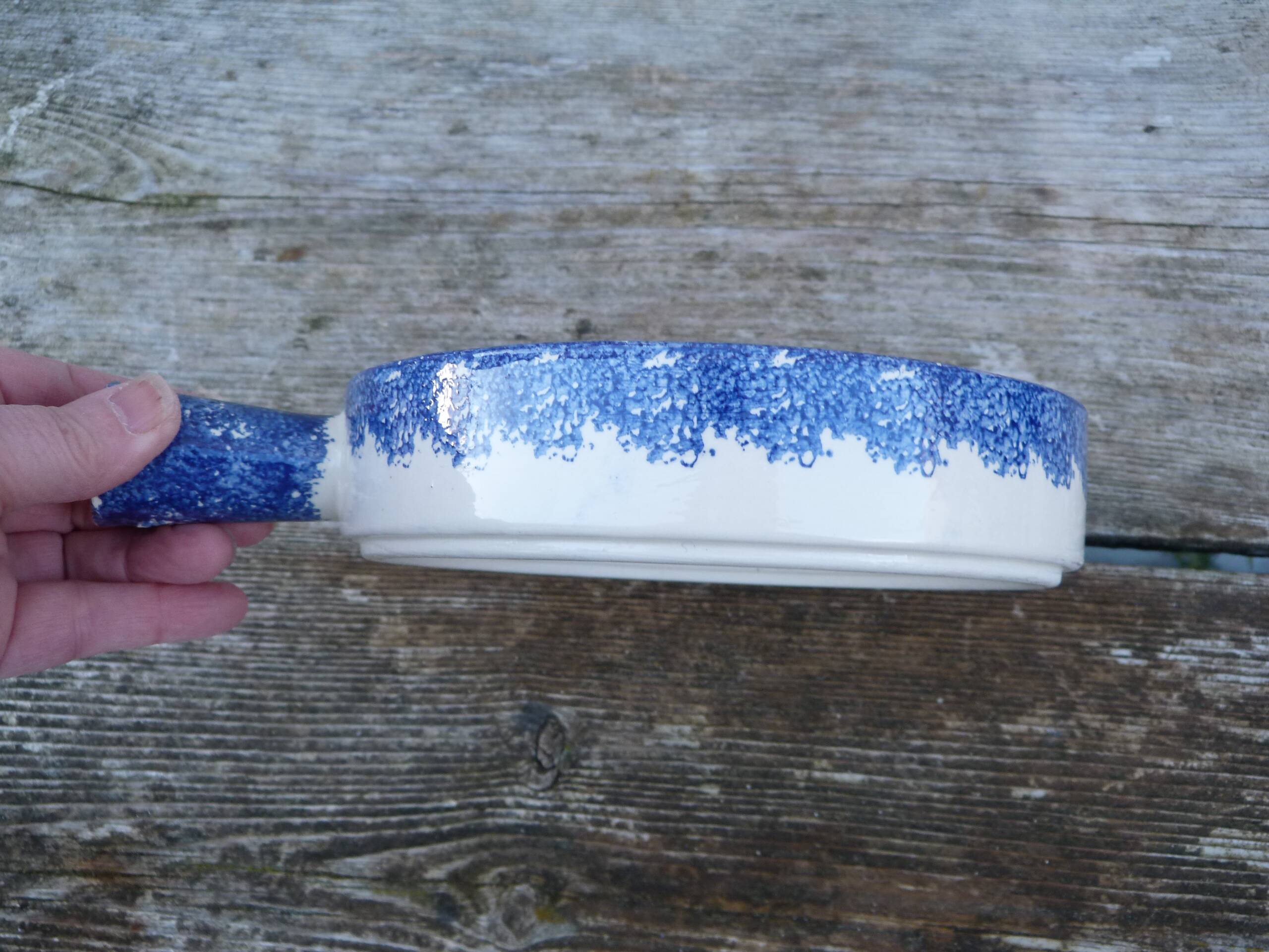 Small vintage Breton ceramic handmade dish