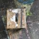 Tabouret vintage, bois manufrance