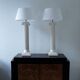 Paire de lampes vintage colonne antique