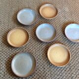Set of 7 stoneware plates