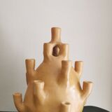 Tamgroute terracotta candlestick vase