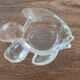 Vintage thick molded glass "fish" trinket tray