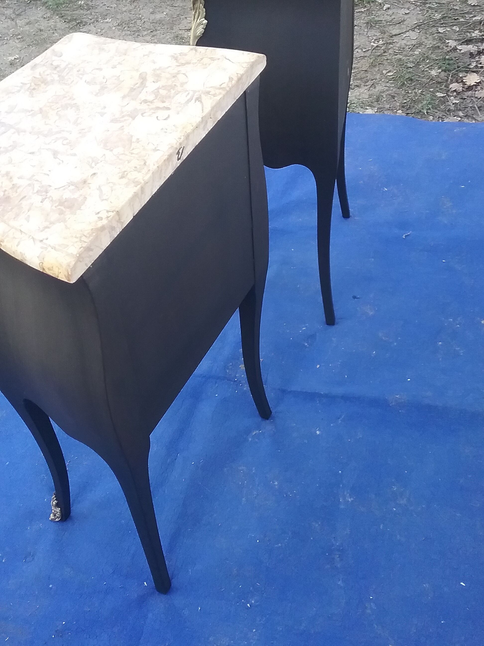 Pair of black bedside tables