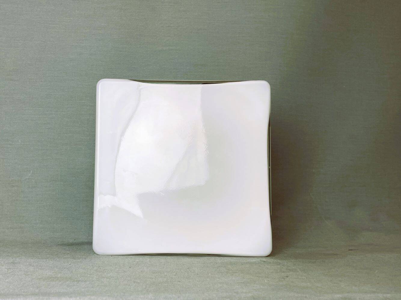 White  glass flush mount ceiling or wall lamp