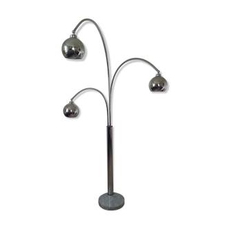 Lampadaire arc chromé 1970