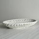 Woven white porcelain bread basket