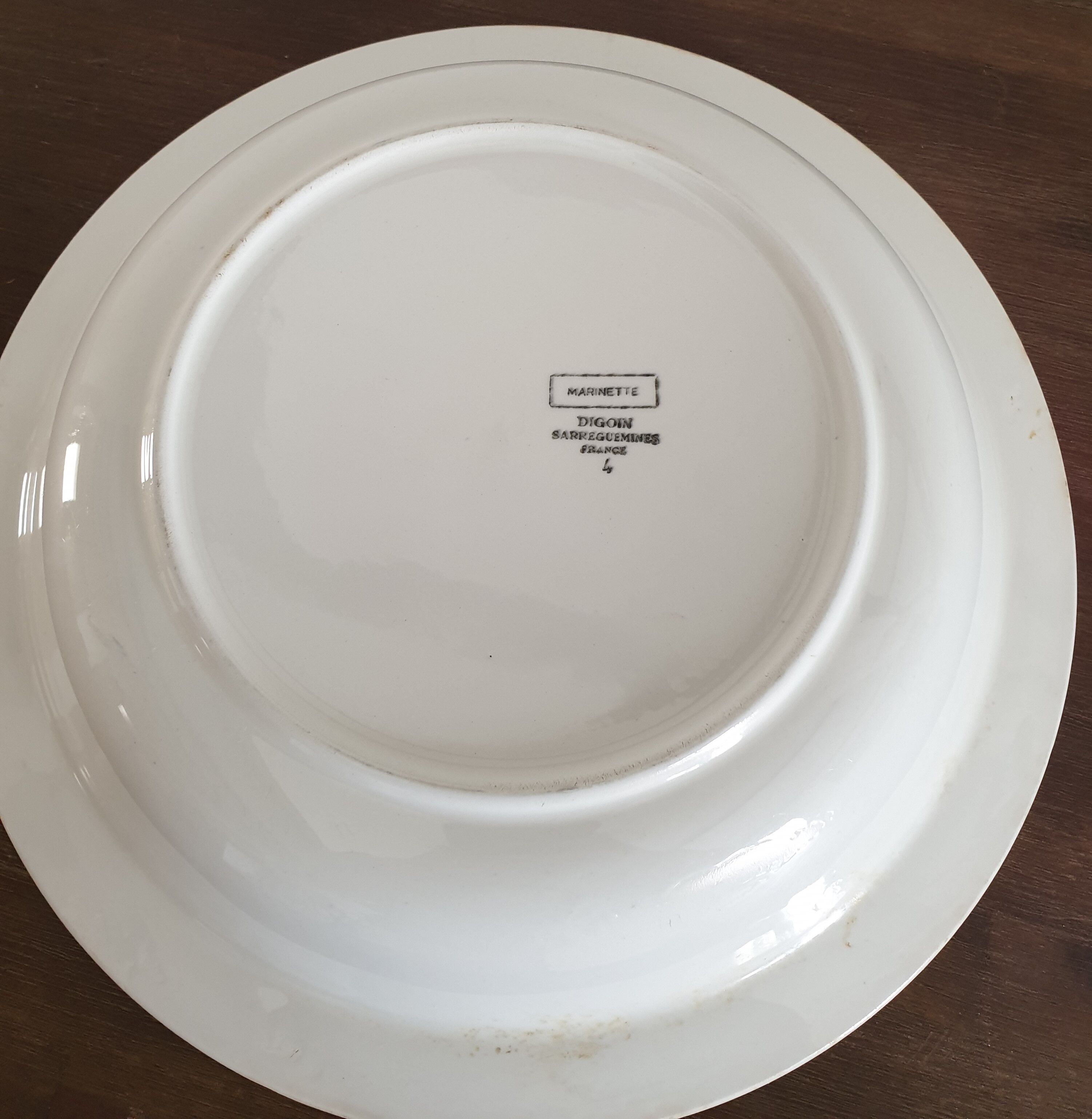 Hollow dish Digoin Sarreguemines model Marinette