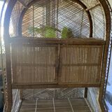 Vintage rattan bookcase
