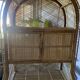 Vintage rattan bookcase