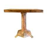 Industrial console cast iron and oak tray
