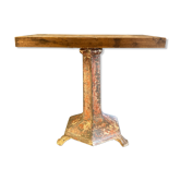 Console industrielle fonte et plateau chêne