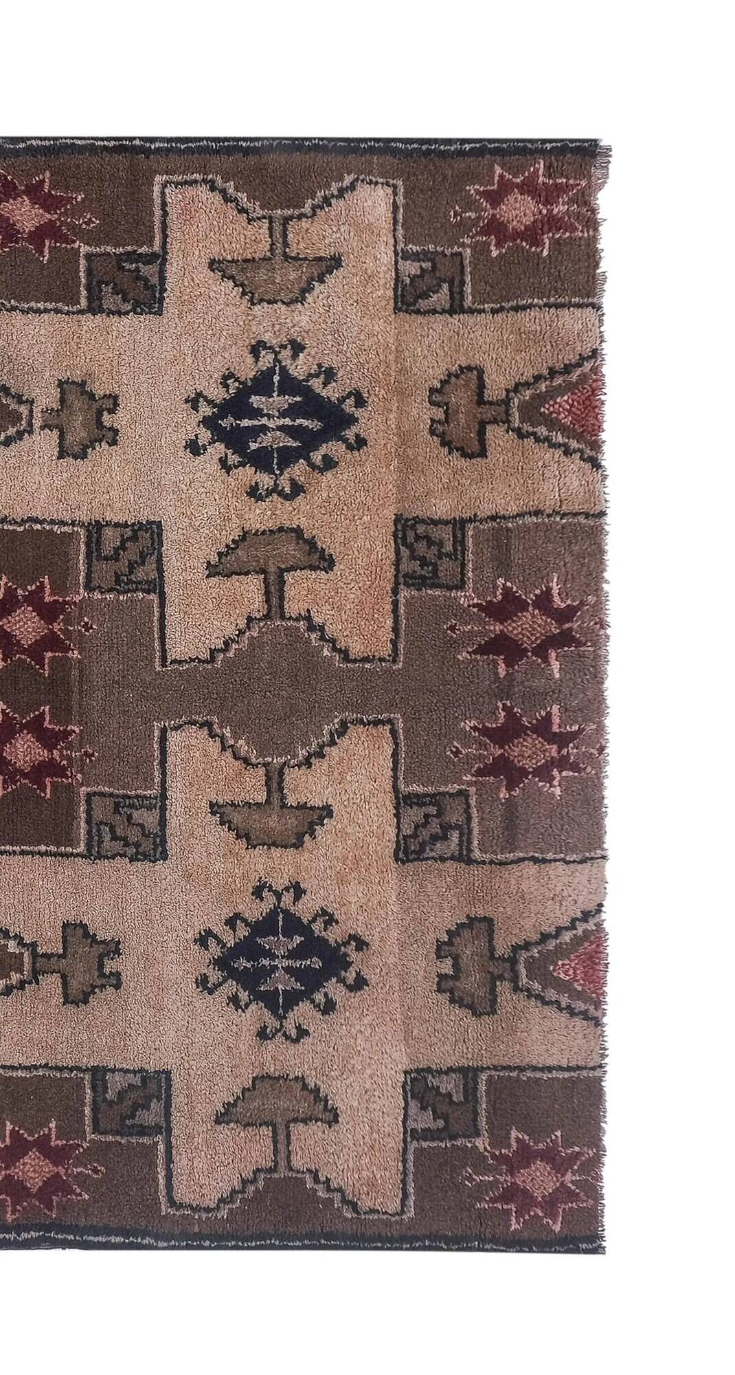 Vintage Turkish rug handmade 138x244 cm