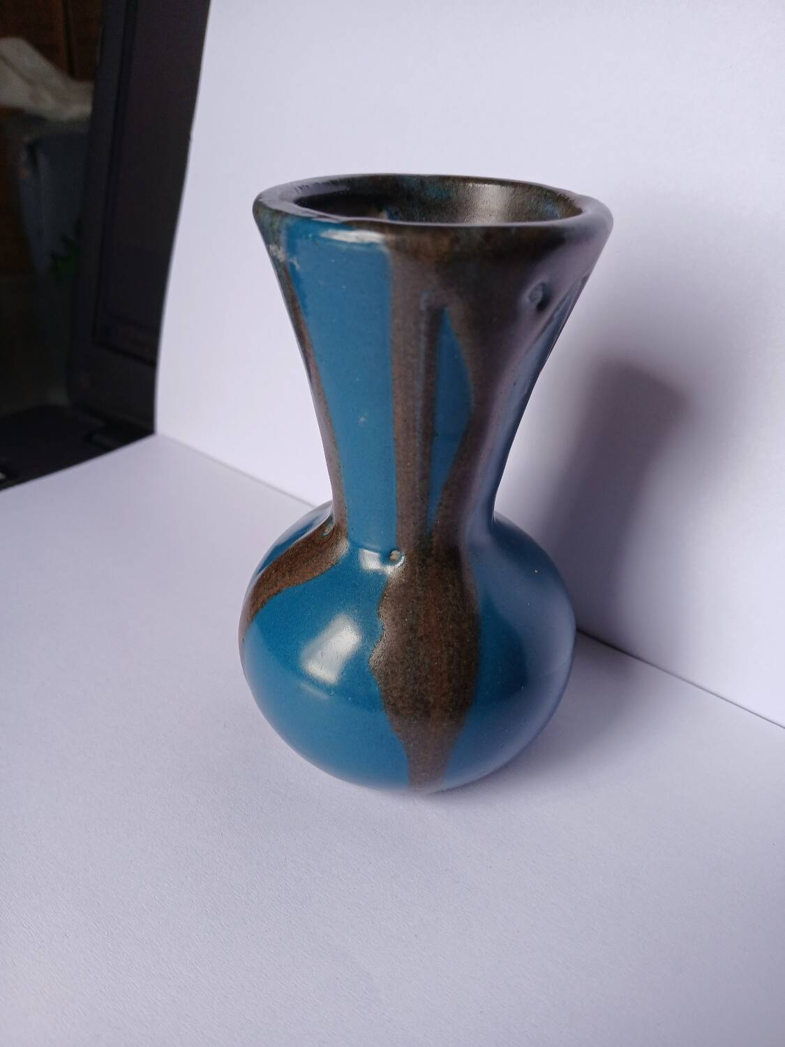 Puisaye stoneware vase signed Jean Pointu