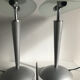 Gray lamp with oval frosted glass lampshade
