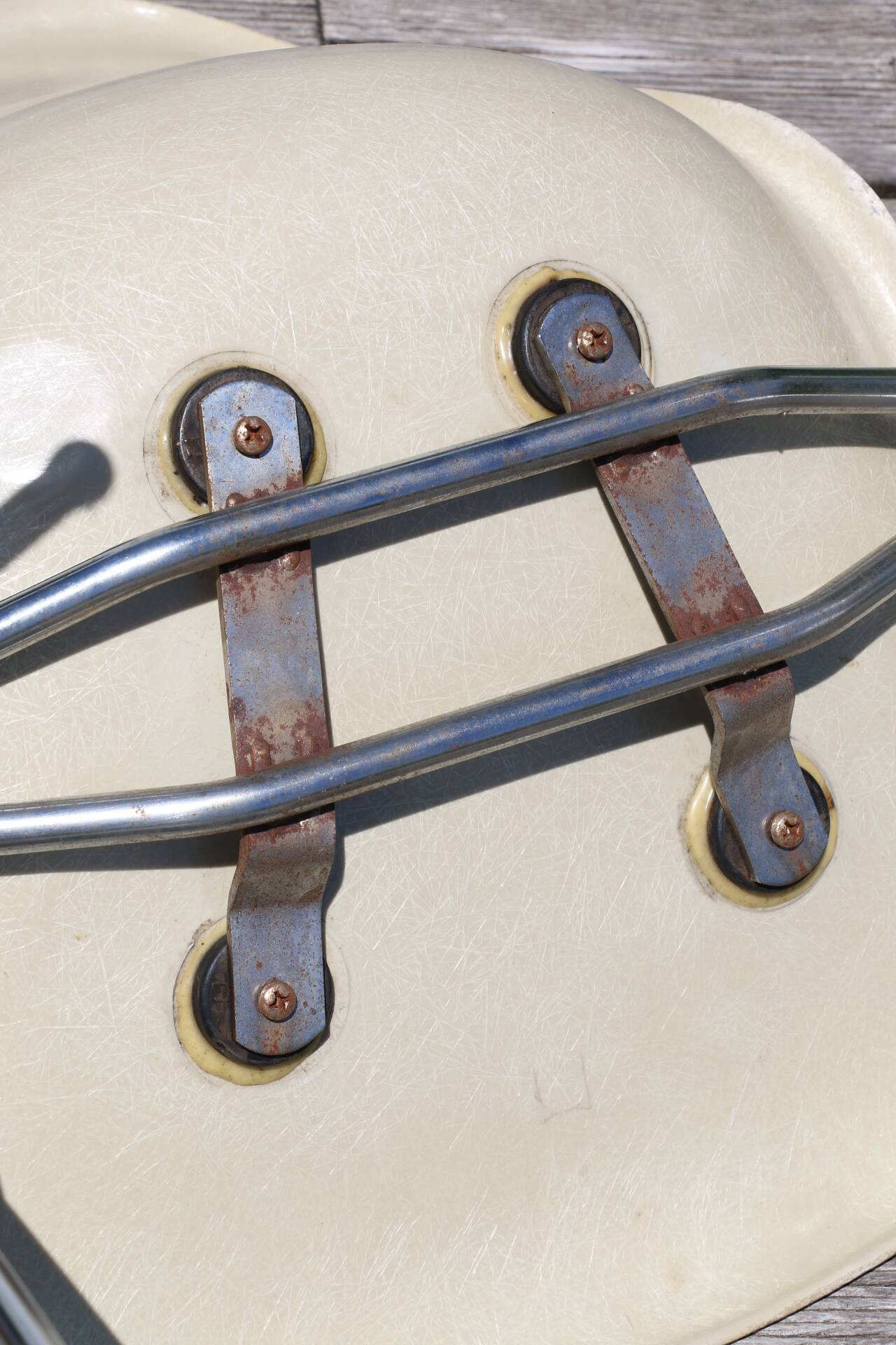 Eames cream shell chair Herman Miller