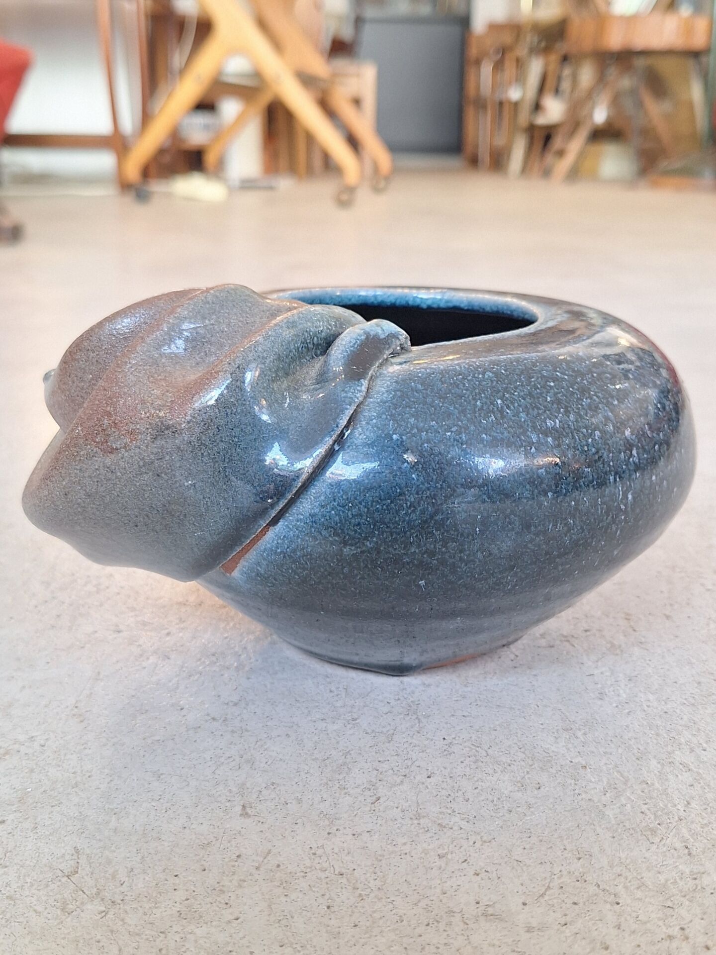Glazed ceramic vase by Nadia and Alain Pinel