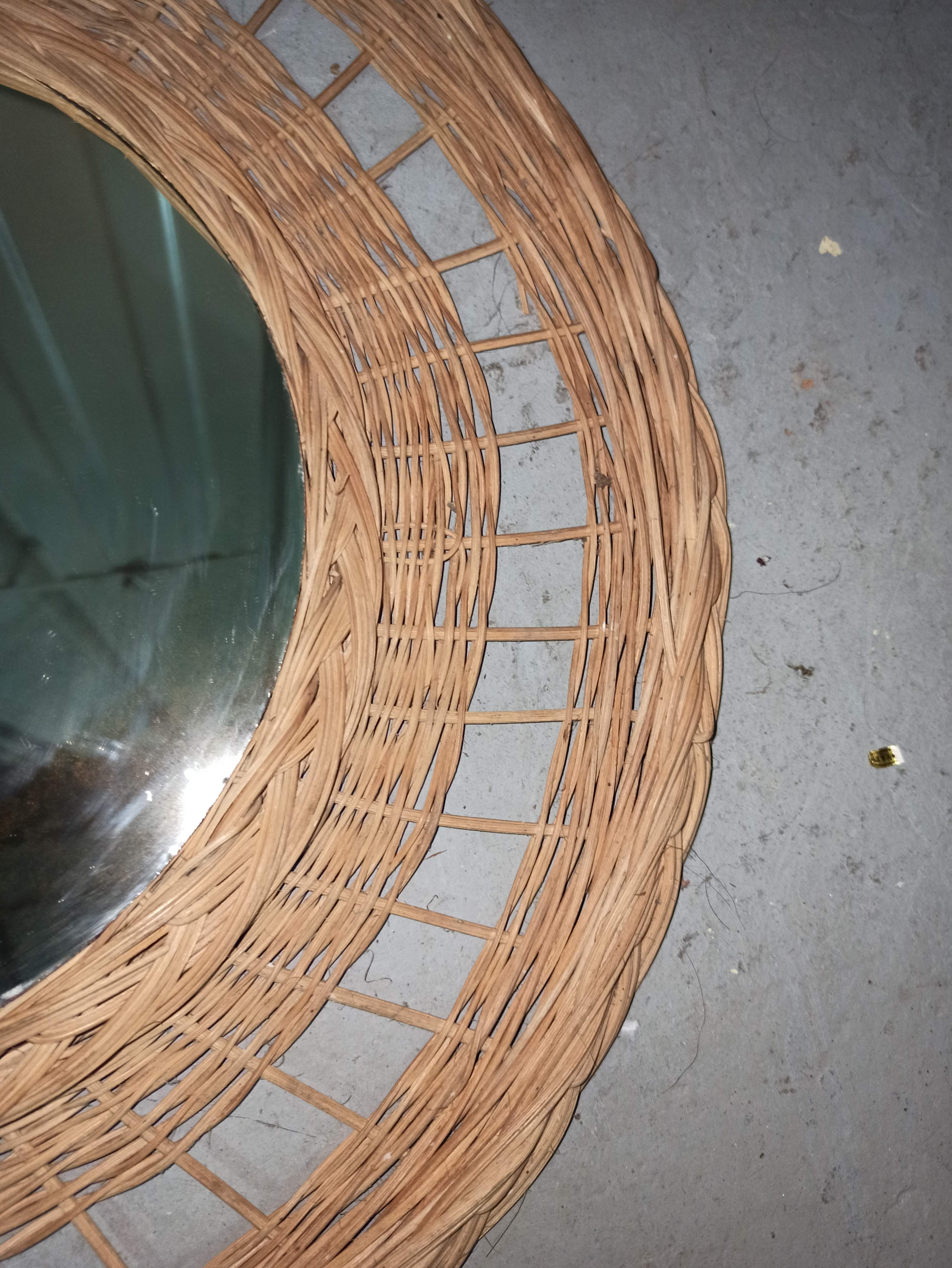 Rattan mirror