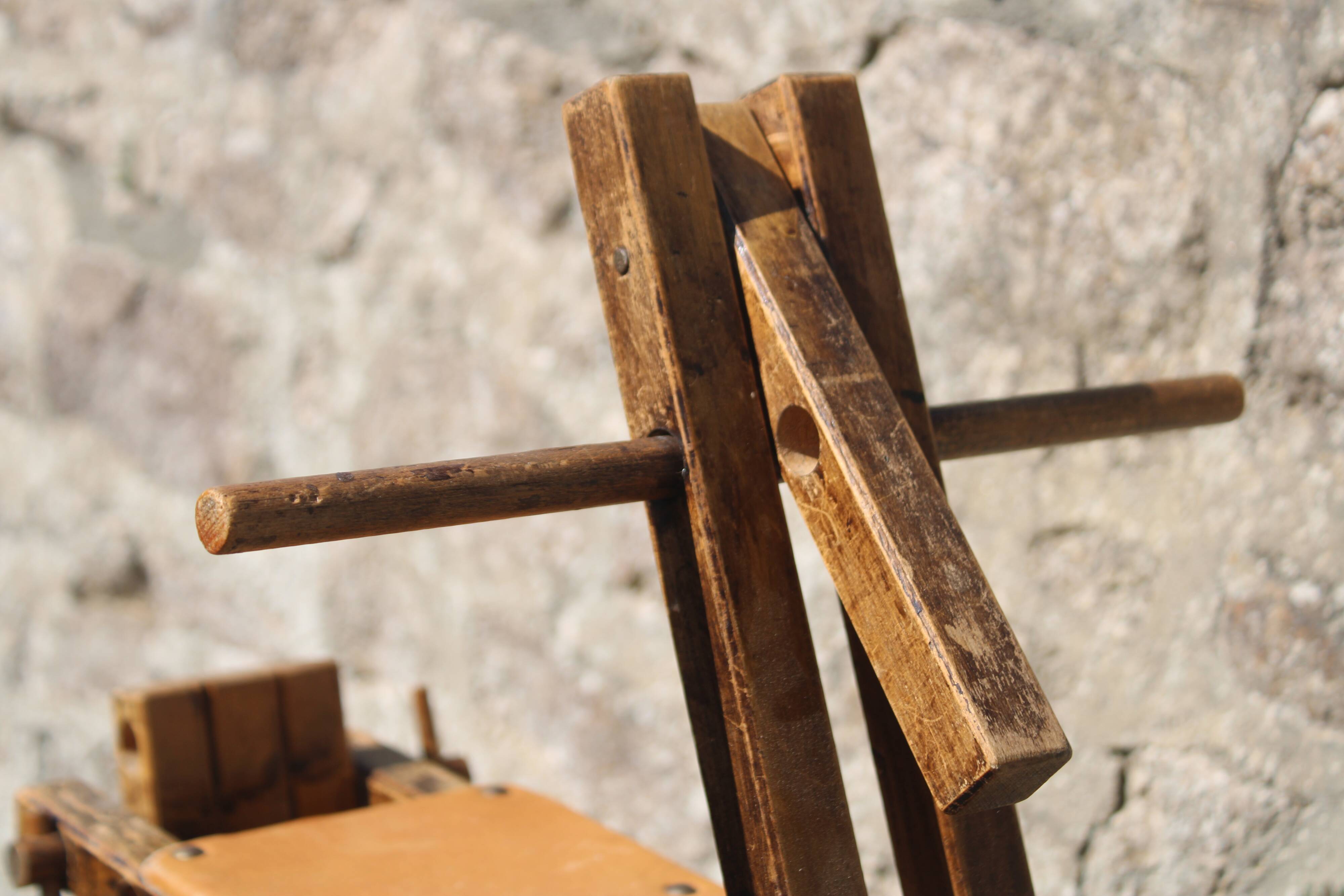 Small vintage wooden rocking horse – H60 x W53 cm