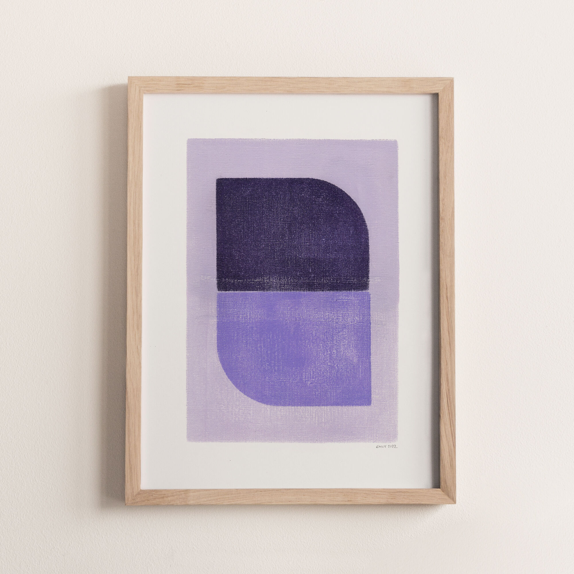 Abstract painting on paper 30x40 signed eawy
