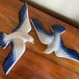 Pair of ceramic seagulls