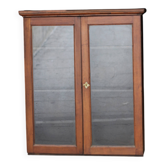 Beautiful late 19th century wall bookcase with double doors