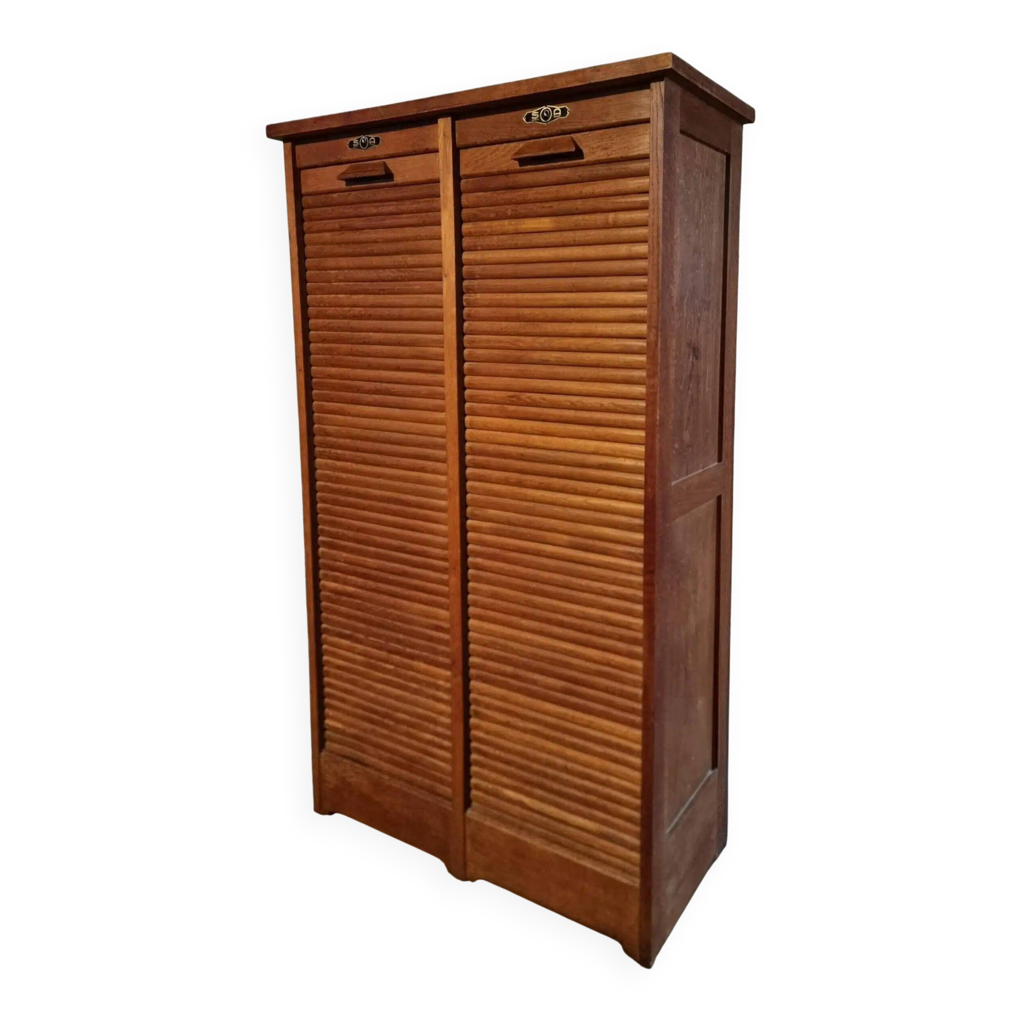 Vintage drum cabinet in French oak from the 1930s.