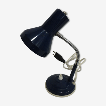 Blue metal articulated vintage desk lamp