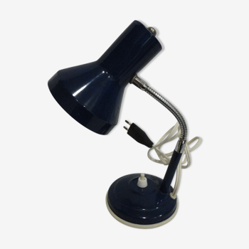 Lampe de bureau vintage articulée en métal bleu