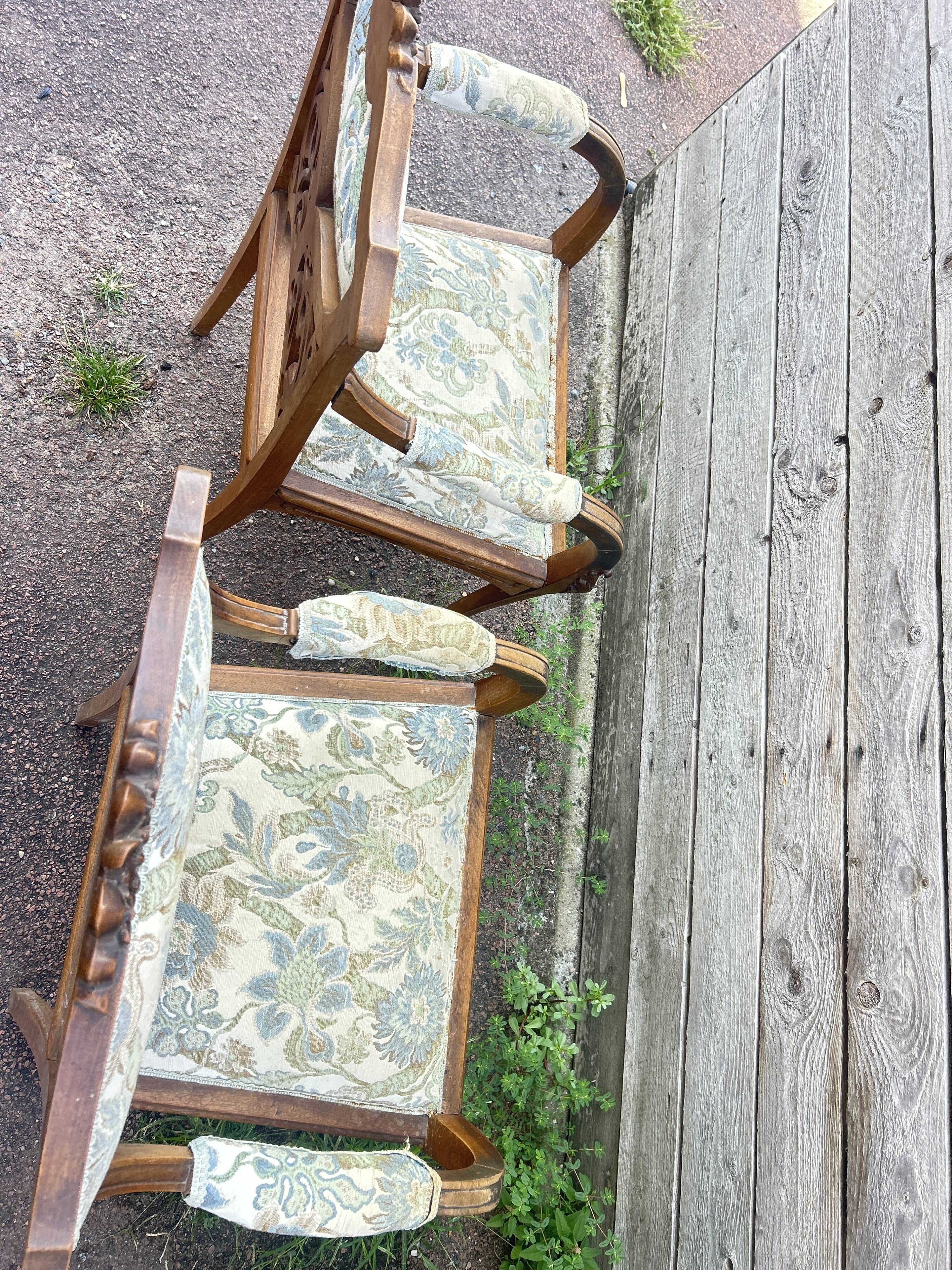 Paire de fauteuils et paire de chaises Art Nouveau