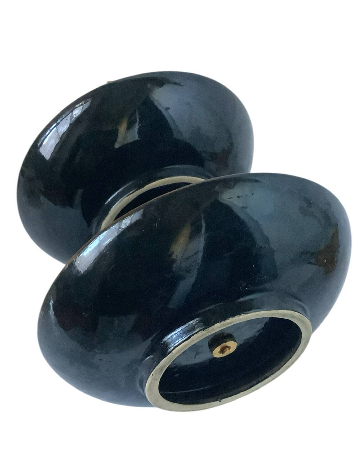 Earthenware and brass servant – vintage