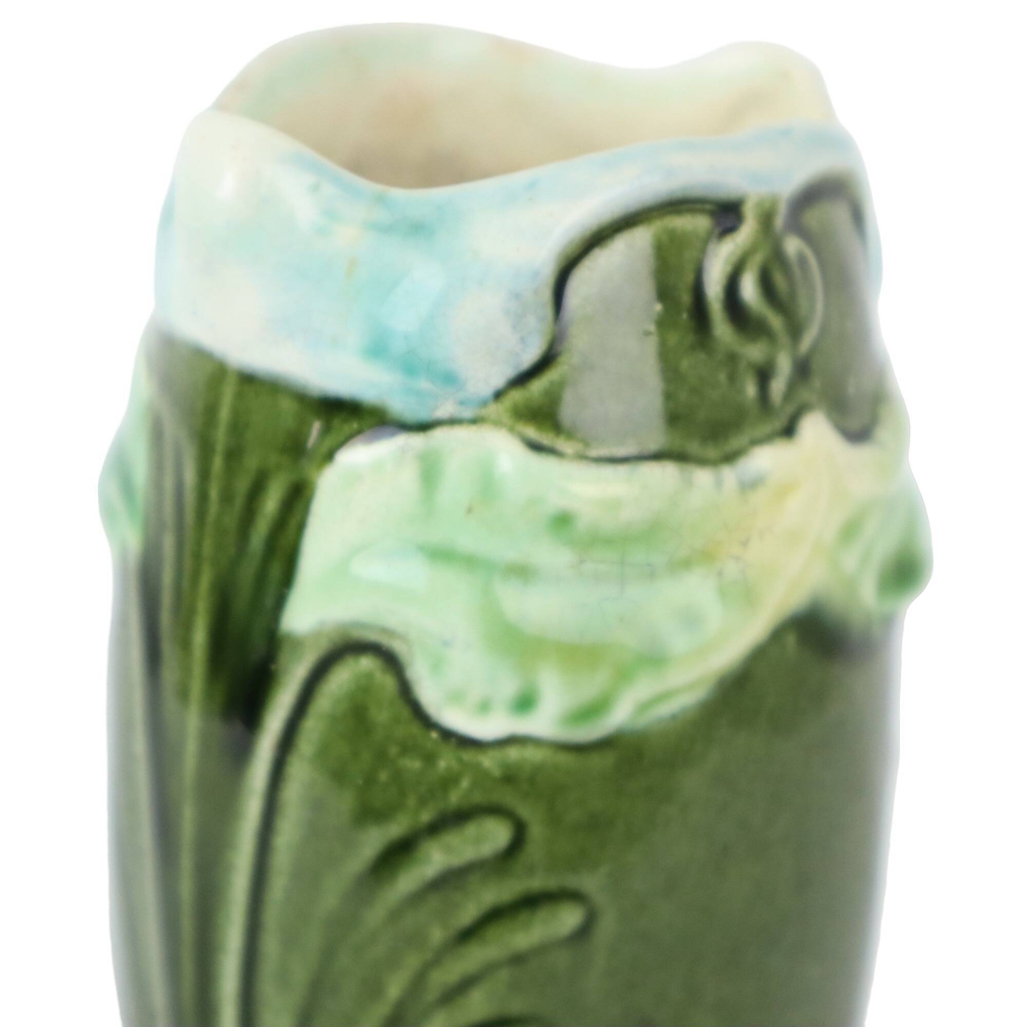 French art nouveau vase barbotine gustav de bruyn antique pottery